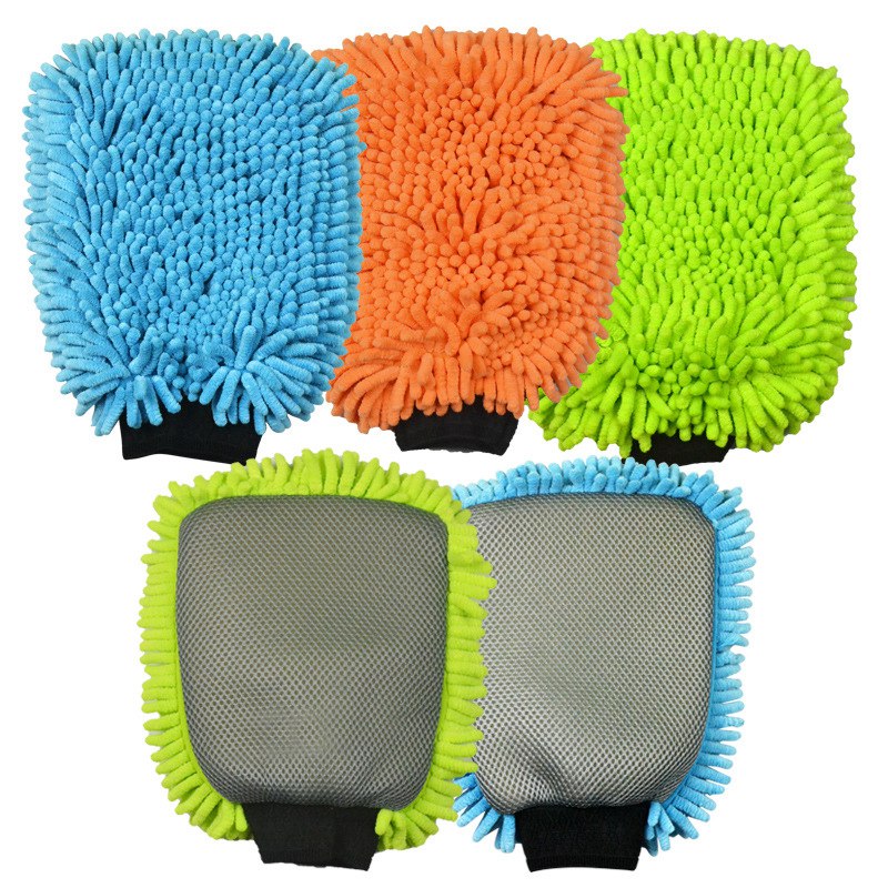 Microfiber Plush lava Chenille Mitt Car Purgatio Glove